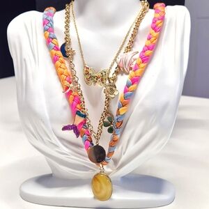 Beach Fun 3 pc Nlecklace & 1 Pair of Earings New